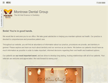 Tablet Screenshot of montrosedentalgroup.com